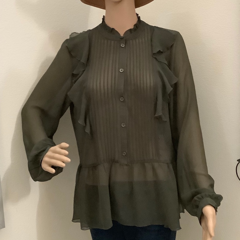 WHO WHAT WEAR , Transparent Small  (R) green top